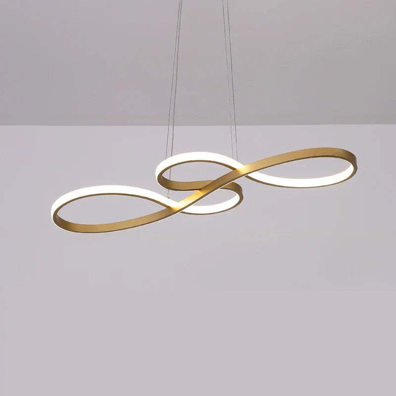 DecorBites™ Gold LED Chandelier: Modern Nordic Dining Room Pendant Lights, Ideal for Kitchen, Bar, Office.