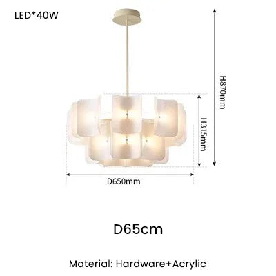 DecorBites™ LED Chandelier: Luxe Fingerprint Design for Living Room, Bedroom, Hotel Lobby