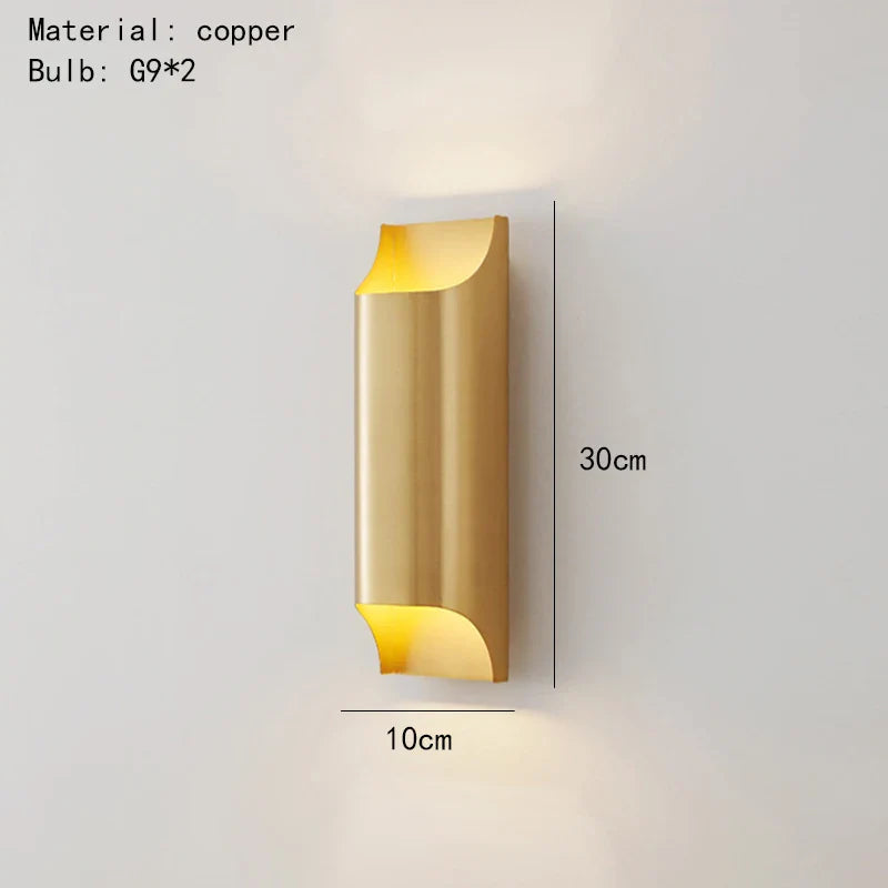 Yrsa - Modern Brass LED Wall Lamp Foyer