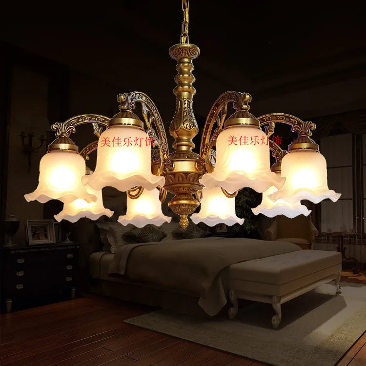 DecorBites™ Glass Shade Ceiling Chandelier for Dining Room Kitchen Island Lights