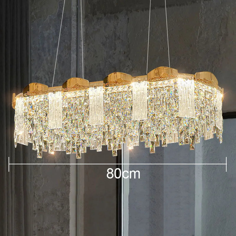 DecorBites™ Crystal Ceiling Chandelier: Modern Luxury Lighting for Living Room, Dining Room, Bedroom