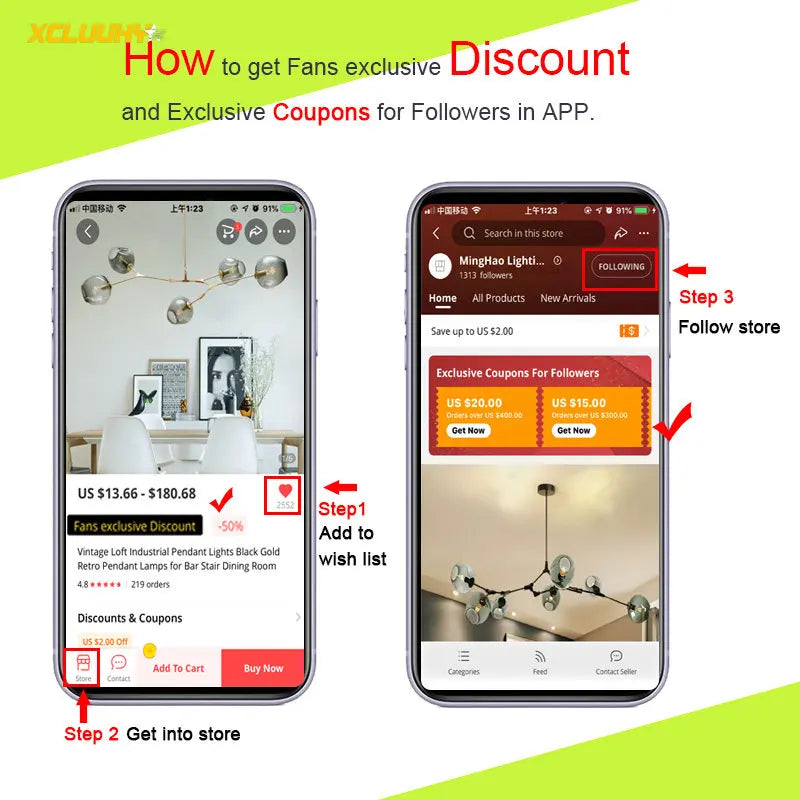 مصباح سقف LED هندسي من DecorBites™ للمساحات الحديثة