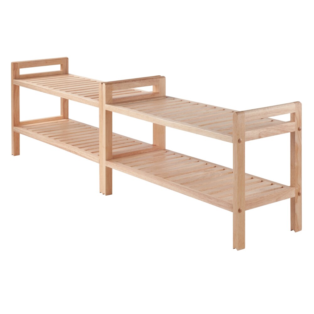 Helge - Wood Stackable Shoe Rack Shoe Cabinet Entryway Shoe Storage Cabinet