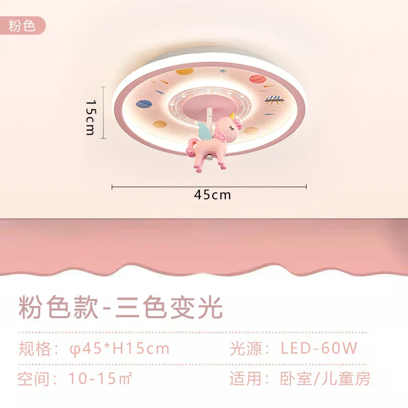 Lámpara de techo LED DecorBites™ de astronauta para habitación infantil - Diseño de dibujos animados azul