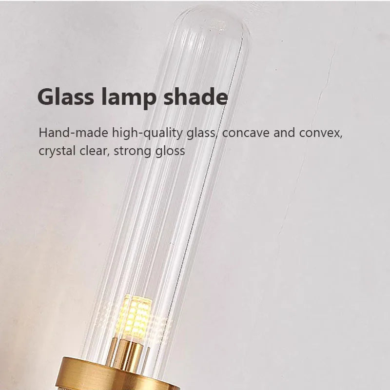 DecorBites™ Glass Wall Lamp Iron LED Light for Home Decor & Illumination