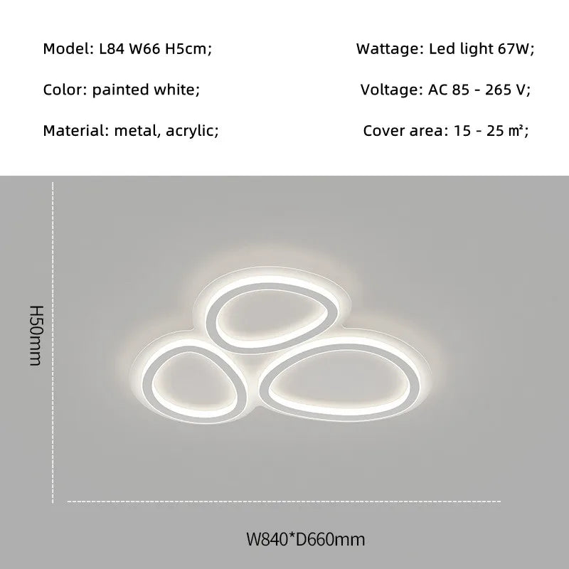 DecorBites™ Circular Lumines Panel Ceiling Light for Living Dining Room Decor