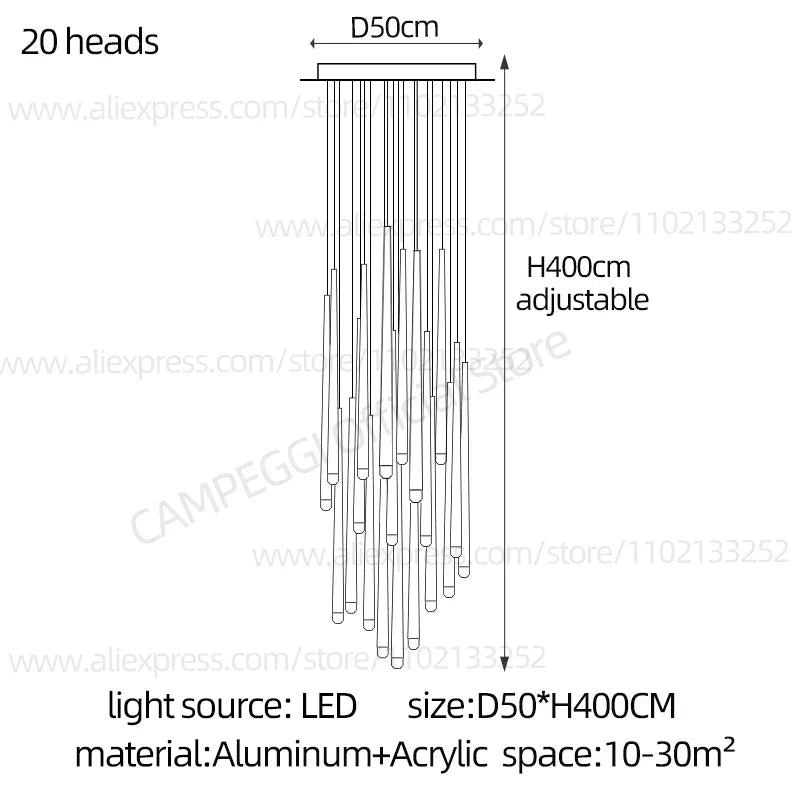 DecorBites™ Crystal LED Chandelier for Stylish Home Lighting & Elegant Decor