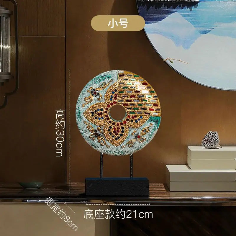 DecorBites™ Handmade Thai Solid Wood Tabletop Decoration for Living Room and TV Cabinet