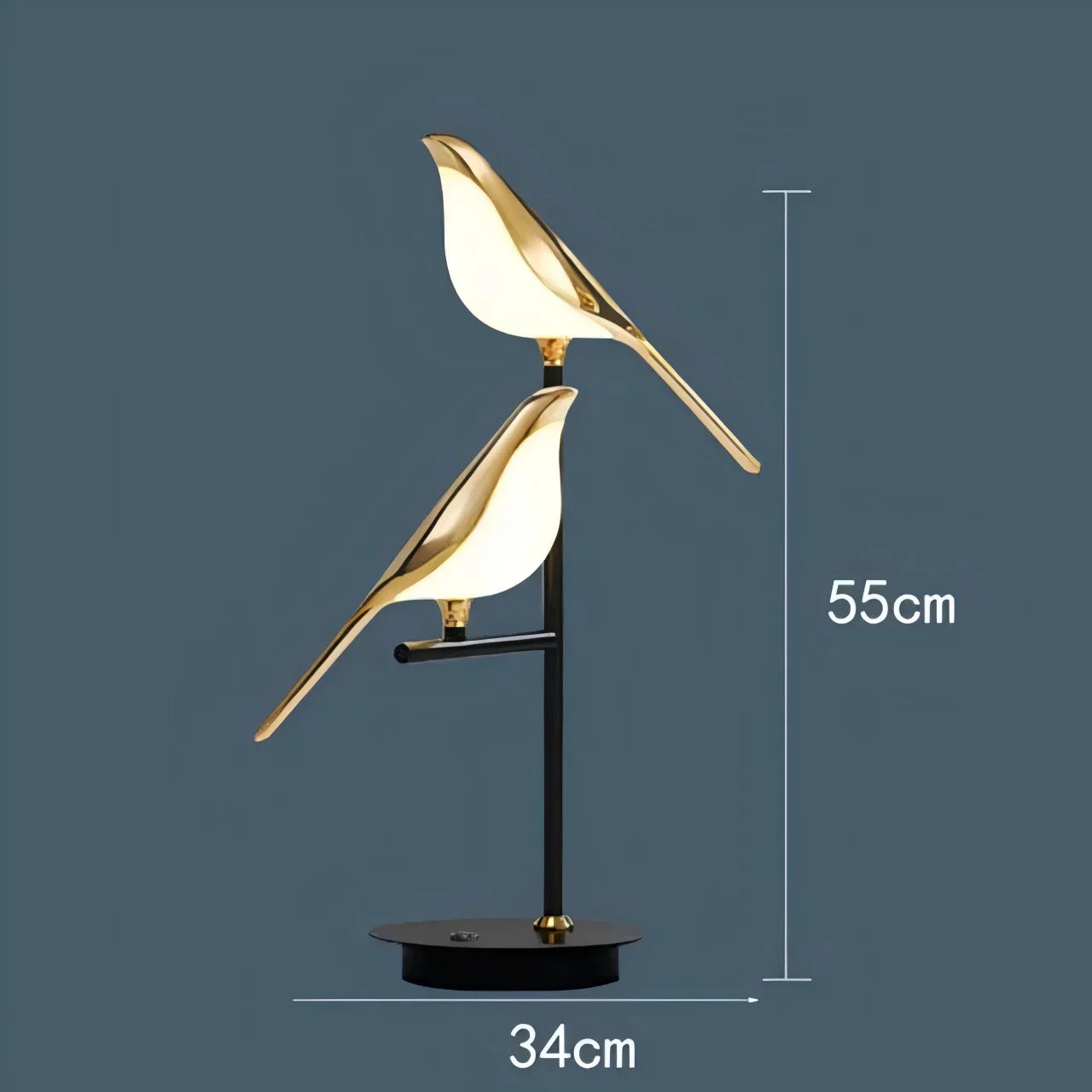 Modern Magpie Bird Pendant Light in Iron Finish