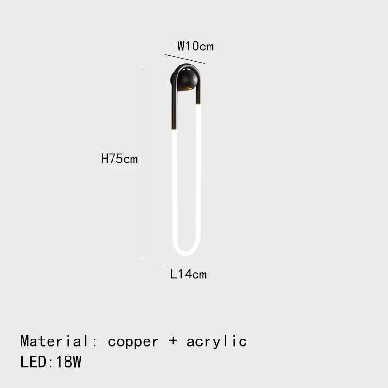 DecorBites™ Ellipse Wall Lights: Gold Black Copper White, 3-Color Dimming