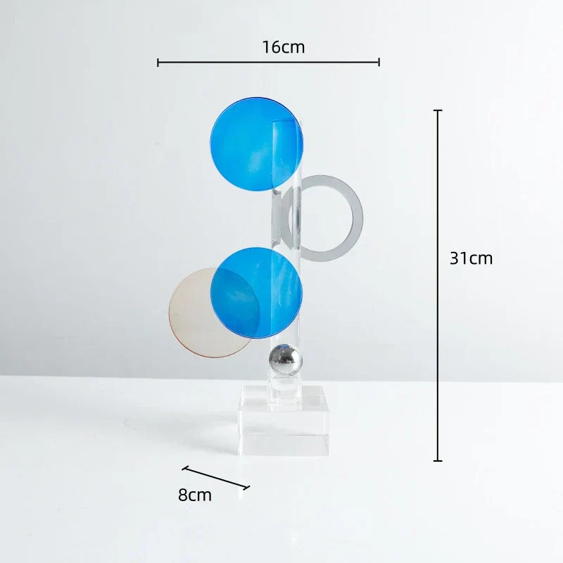 ديكور بايتس™ - منحوتات دائرية بلورية هندسية - زينة منزلية - تماثيل صغيرة