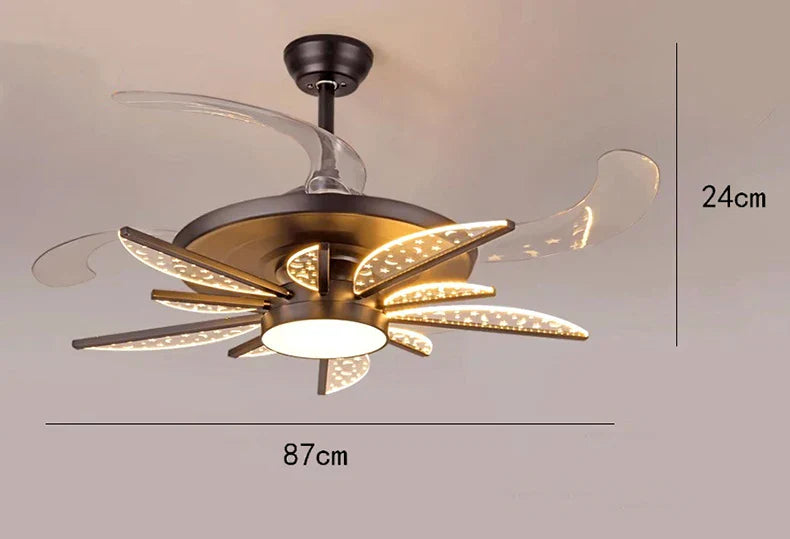 DecorBites™ Kids Bedroom Ceiling Fan with Remote Control and LED Light