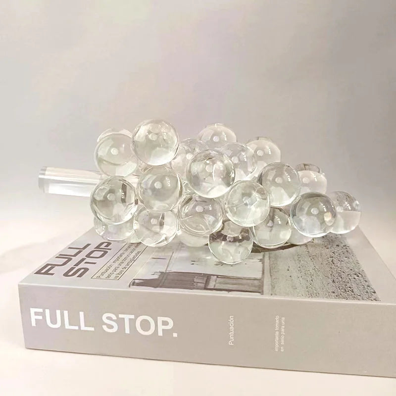 DecorBites™ Crystal Glass Geometric Grape Decor Figurine Gothica