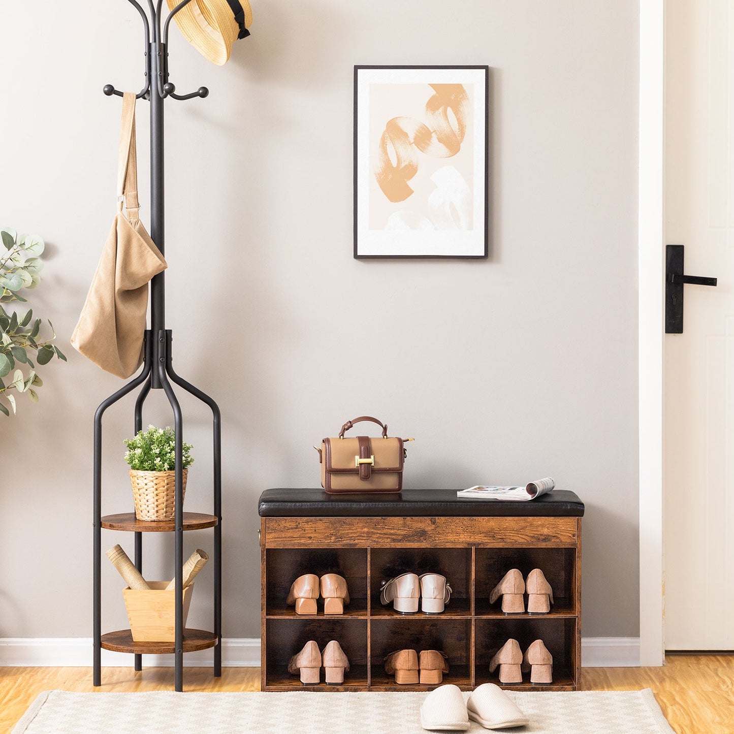 Reidar - Shoe Rack for Entryway Shoe Cabinet Shoe Rack Bench