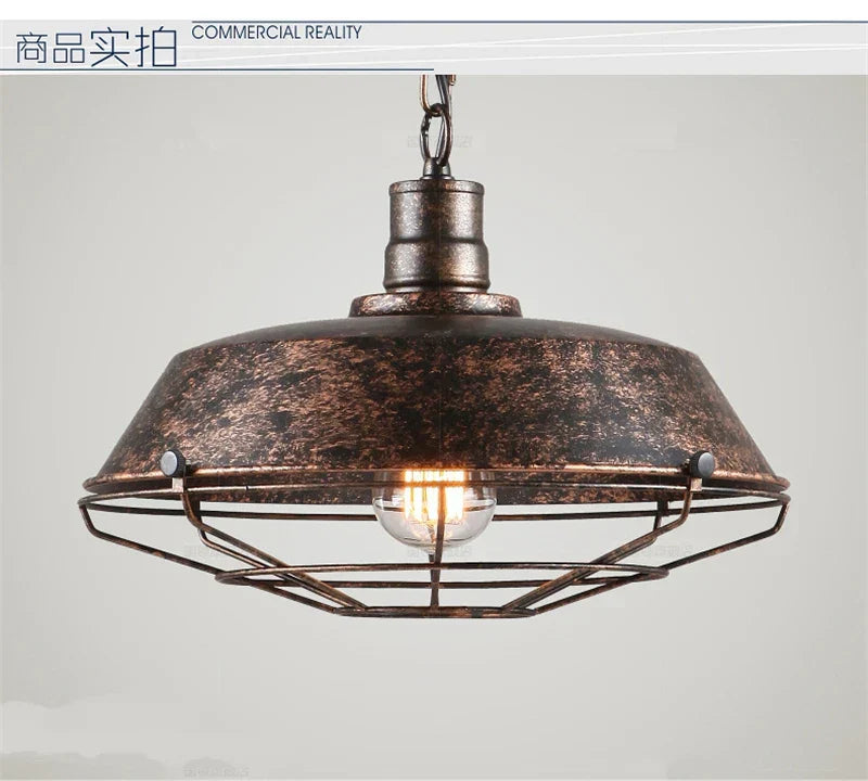 DecorBites™ Iron Pendant Lights for Dining Room, Cafe, Clothing Store - Industrial Retro Loft Style