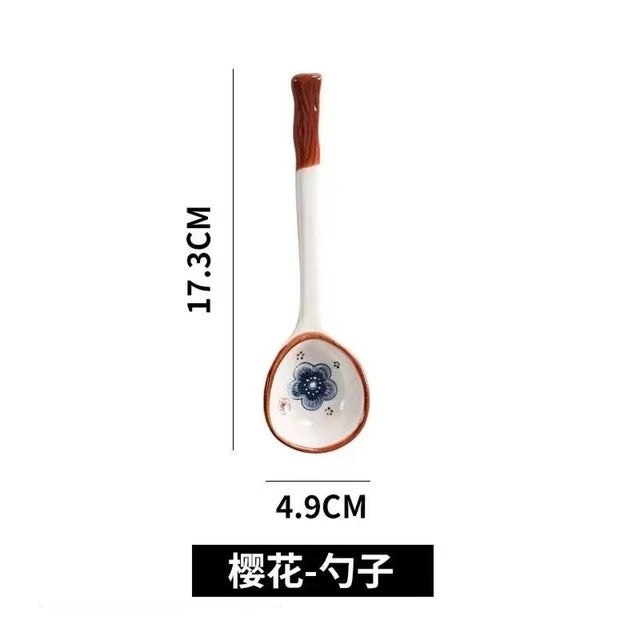 DecorBites™ Japanese Ceramic Baking Bowl with Handle for Microwave Oven and Noodle - 1PCS