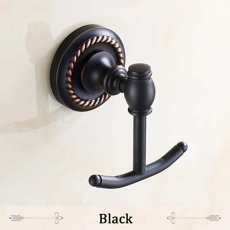 DecorBites™ خطاف رداء من النحاس العتيق وشماعة مناشف وحائط وإكسسوارات حمام
