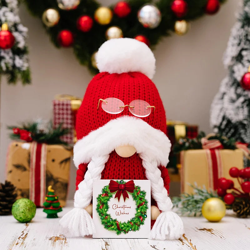 DecorBites™ Christmas Gnome Doll: Knitted Hat Dwarf Faceless Ornament for Xmas Home Decor