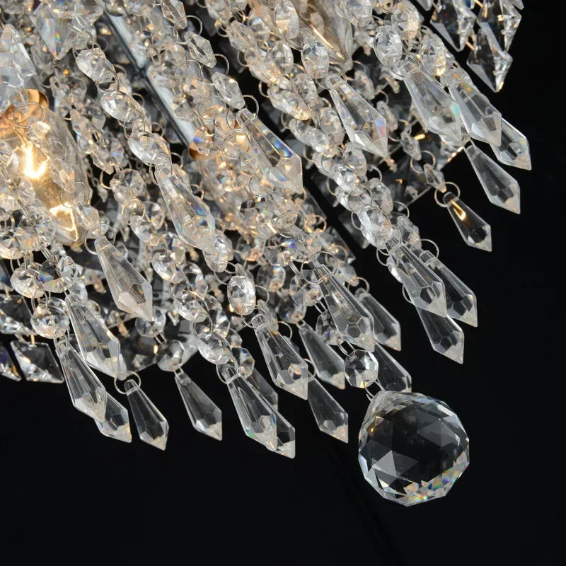 DecorBites™ Crystal Ceiling Chandelier: Luxury LED Light for Living Room Hallway Balcony