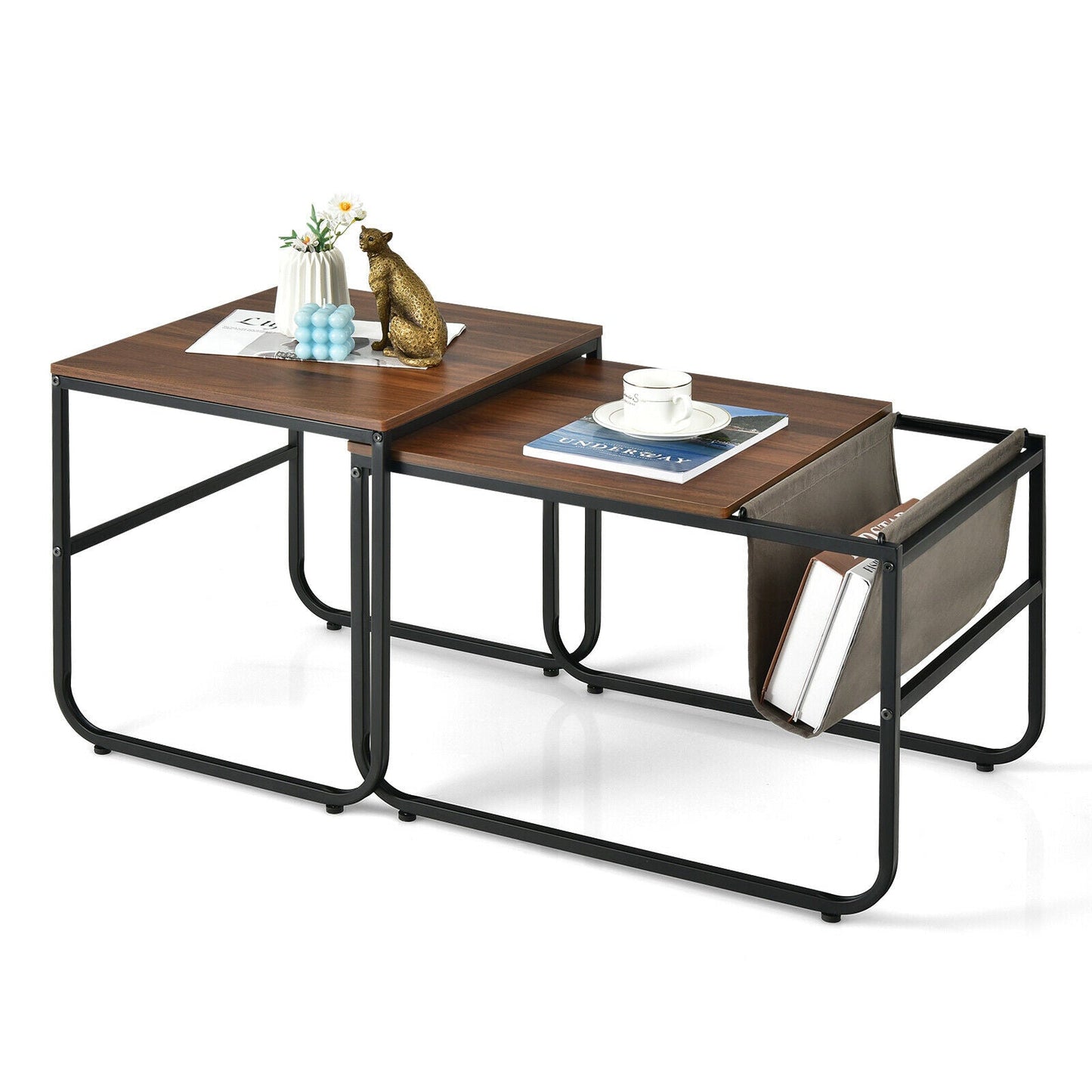 Vidar - Square Coffee Table with Storage Set of 2