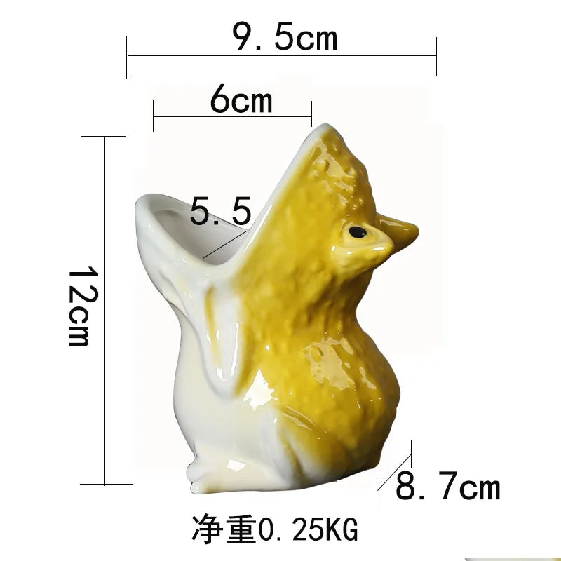 DecorBites™ Cute Frog Succulent Flower Pot Ceramic Garden Plant Pot Frog Shape Pot