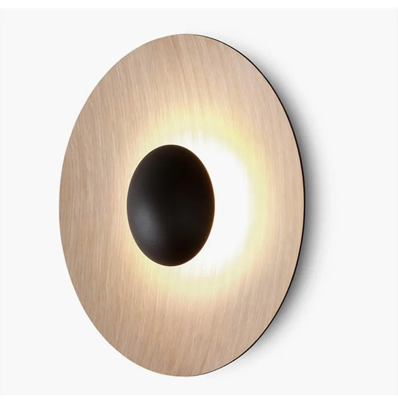 Lámpara de pared redonda Ginger de DecorBites™: Lámpara de diseño nórdico estilo loft para dormitorio, oficina o pasillo.