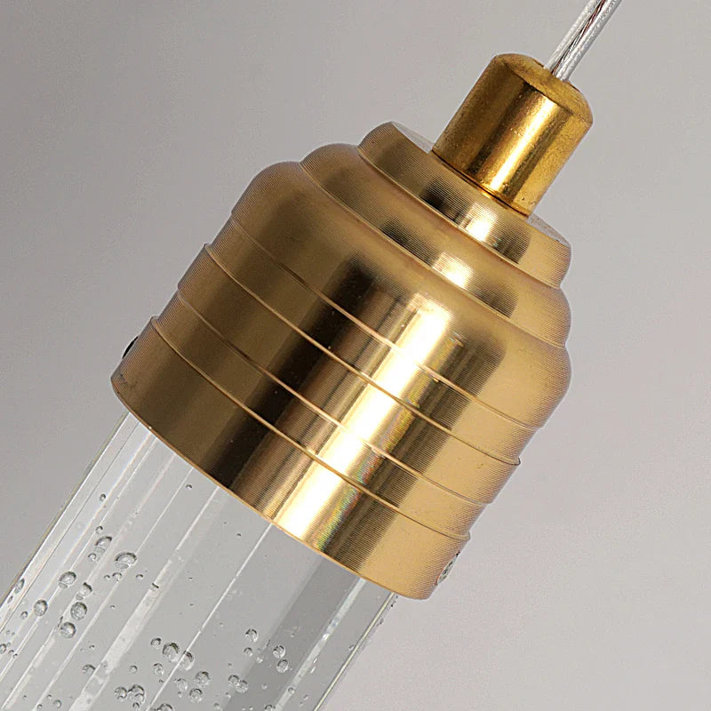 Modern Gold Bubble Crystal Pendant Light
