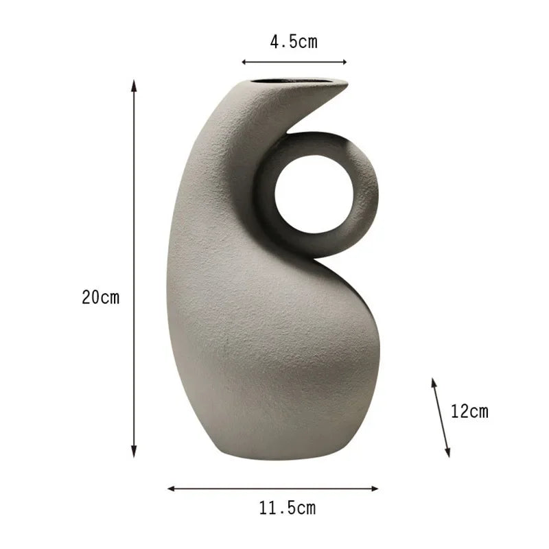 Juego de jarrones geométricos de cerámica DecorBites™ para arreglos florales modernos