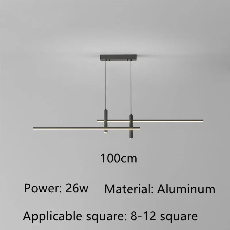 DecorBites™ Black Gold LED Pendant Lights for Modern Minimalist Dining Room Chandelier