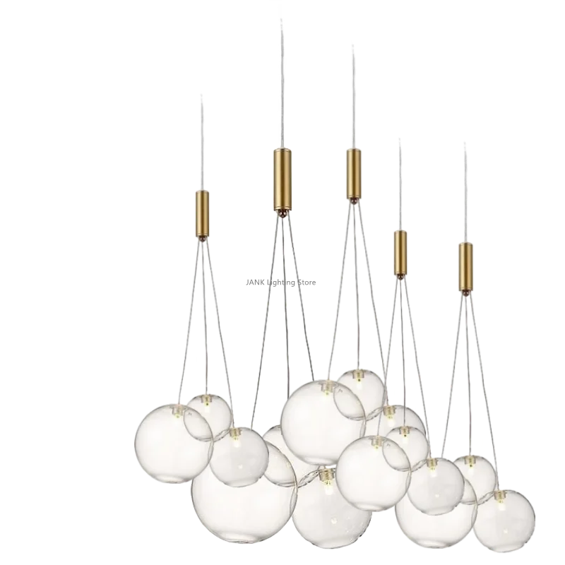 Lámpara de araña de bolas de cristal DecorBites™ - Lámparas colgantes LED de diseño nórdico moderno para la decoración del hogar