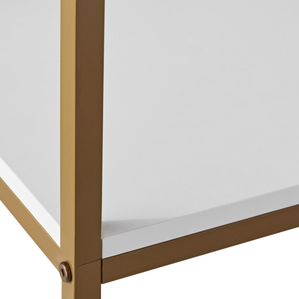Inkeri - 6-Shelf Gold Metal Frame Bookcase