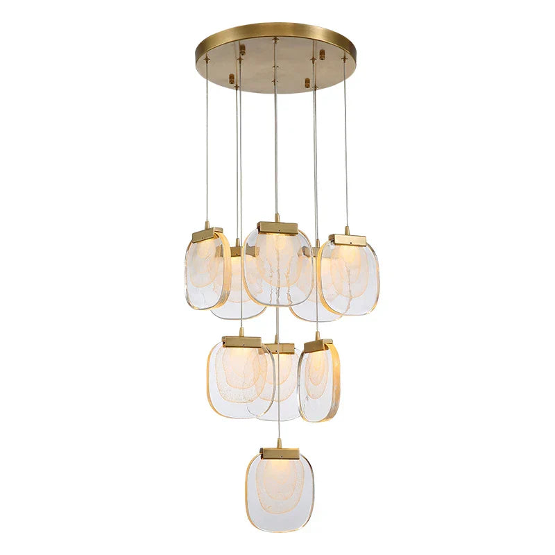 DecorBites™ Glass Pendant Lights: Modern Crystal Hanging Lamp for Home Decor