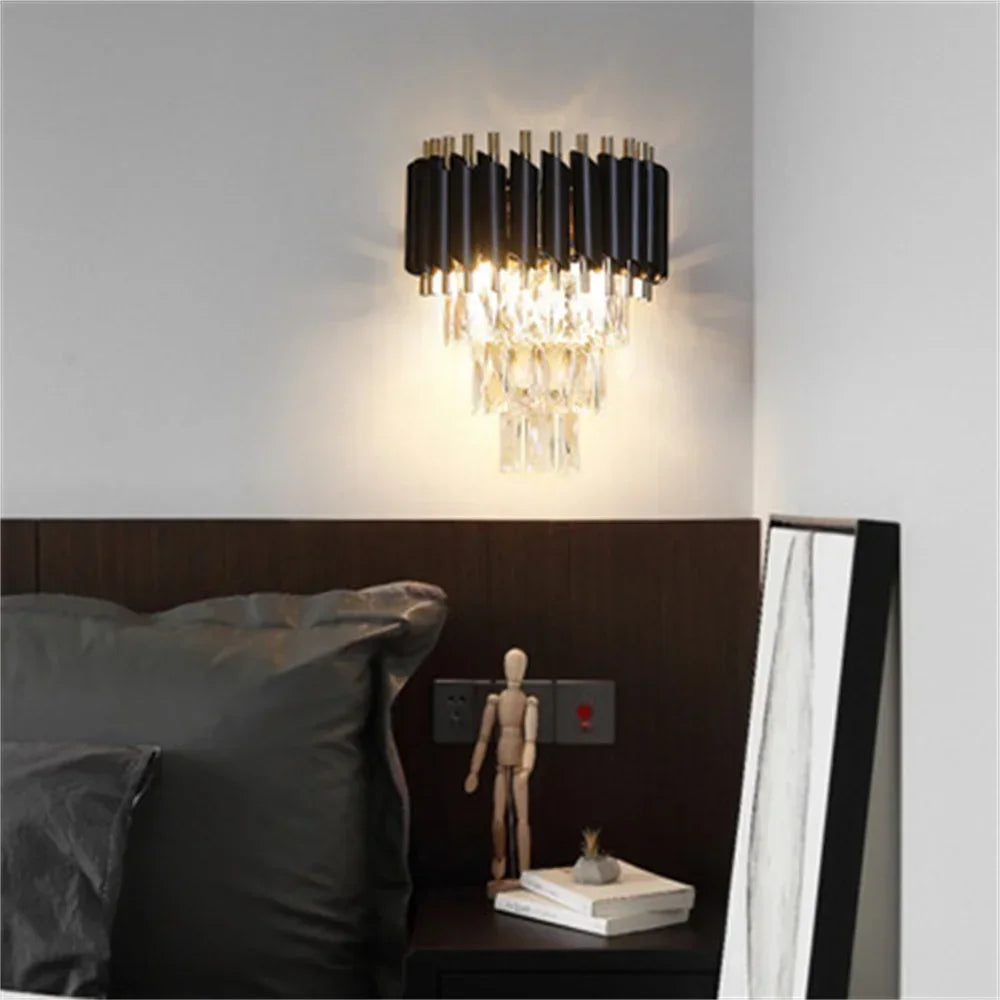 DecorBites™ Crystal LED Wall Sconces: Elegant Lighting for Bedroom, Corridor, Stairs