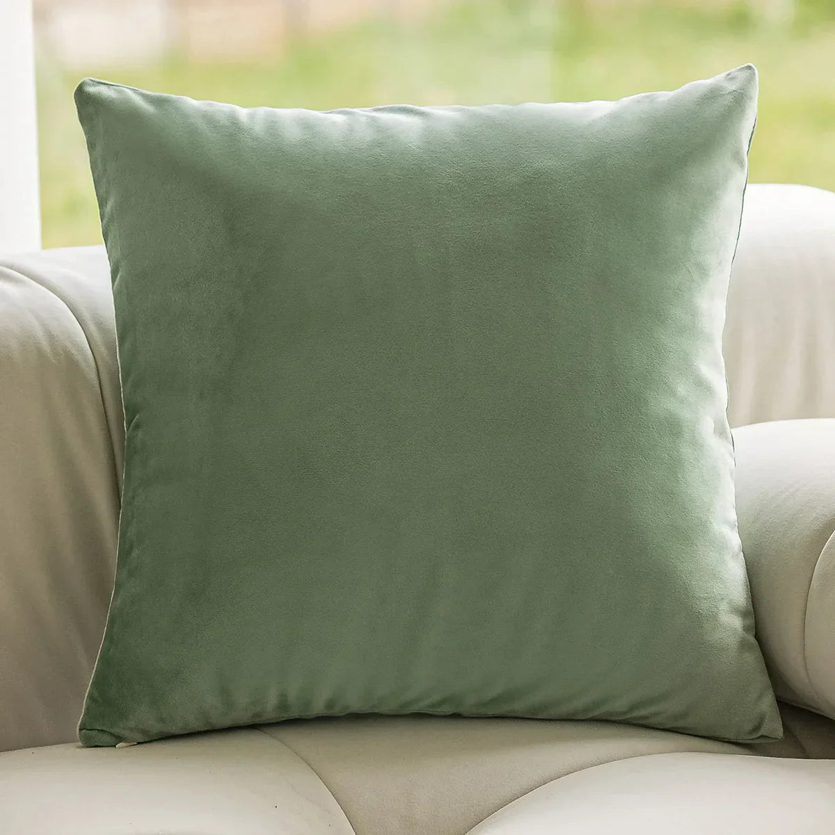 DecorBites™ Green Plant Jacquard Pillow Covers for Light Luxury Living Room Decor