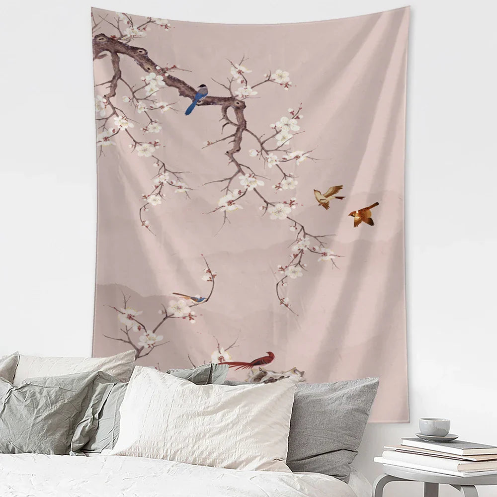 DecorBites™ Flying Crane Wall Hanging Tapestry for Home Retro Wall Decor