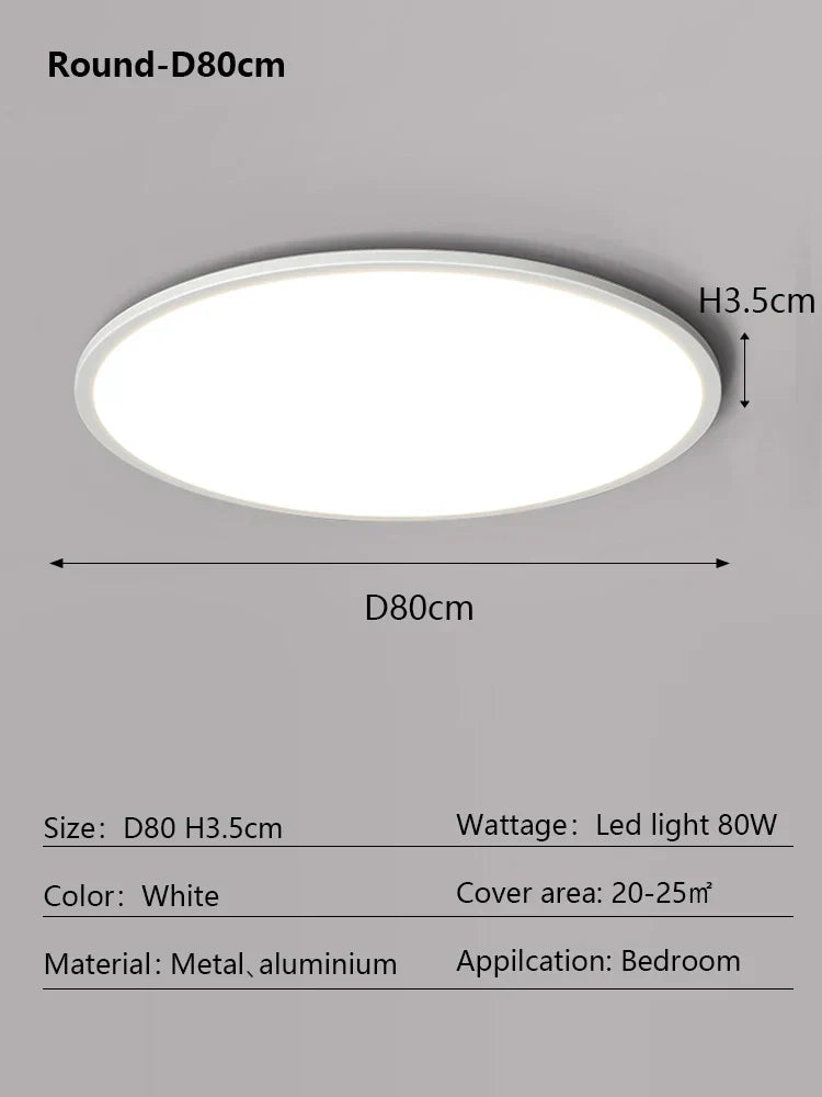 DecorBites™ LED Ceiling Light: Nordic Style Ultra Thin Square Lamp for Living Room and Bedroom