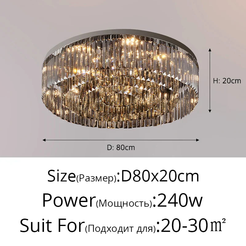 DecorBites™ Crystal Chandelier: Luxury Nordic Ceiling Light for Home Interior Decoration