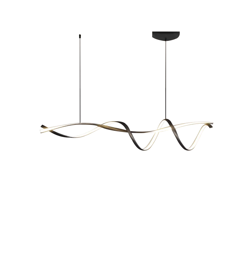 ثريا LED سوداء حديثة من DecorBites™ لغرفة الطعام وجزيرة المطبخ والبار وتركيبات السقف