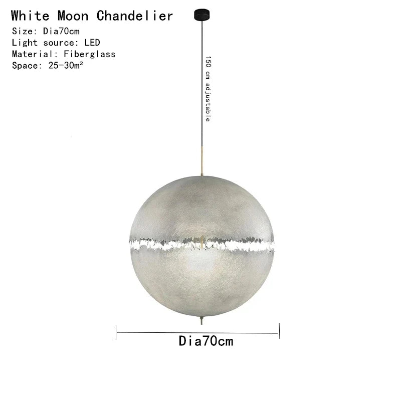 DecorBites™ Designer Moon Pendant Chandelier High-end LED Lighting for Living Room Bedroom