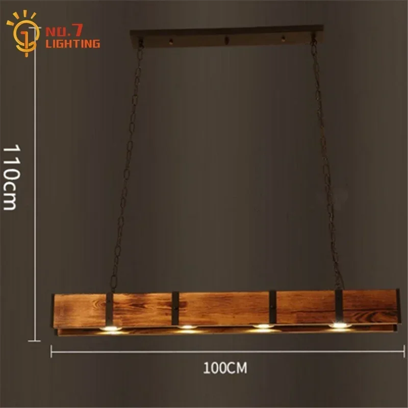 DecorBites™ Industrial Wood Pendant Lights for Home Decor, Restaurant, Bar, Cafe