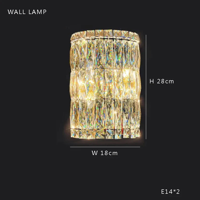 DecorBites™ Crystal Glass Chandelier: Big Round Luxury LED Ceiling Hanging Lamps for Home Decor.