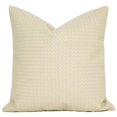 غطاء وسادة هندسي من الجلد الصناعي من DecorBites™ - غطاء وسادة عصري فاخر