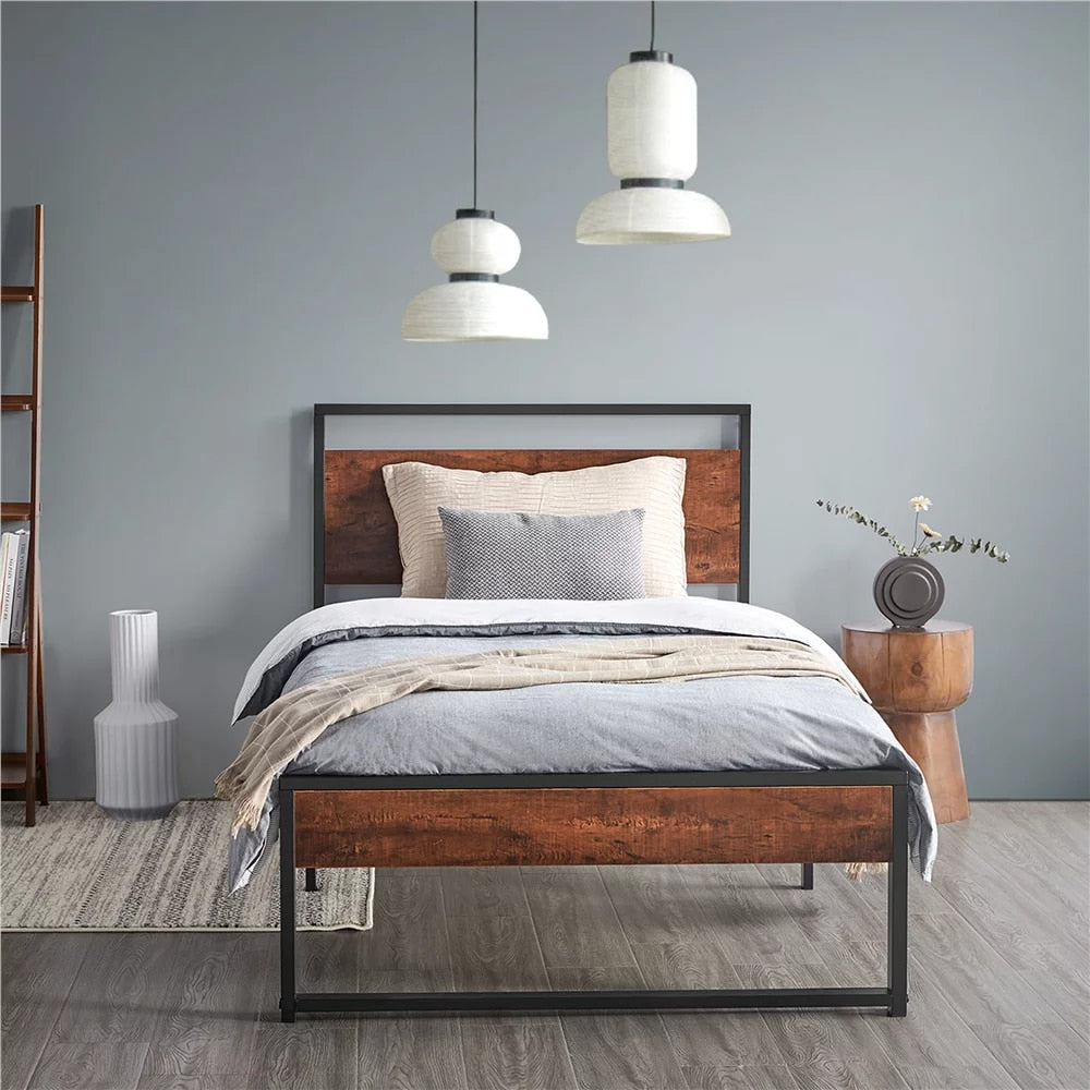 Saga - Wooden Bed Frame Twin Bed Frame