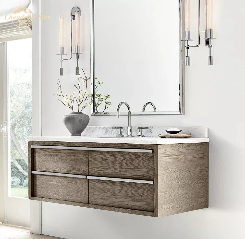 DecorBites™ Glass Double Sconce LED Wall Light Retro Fixture Lighting