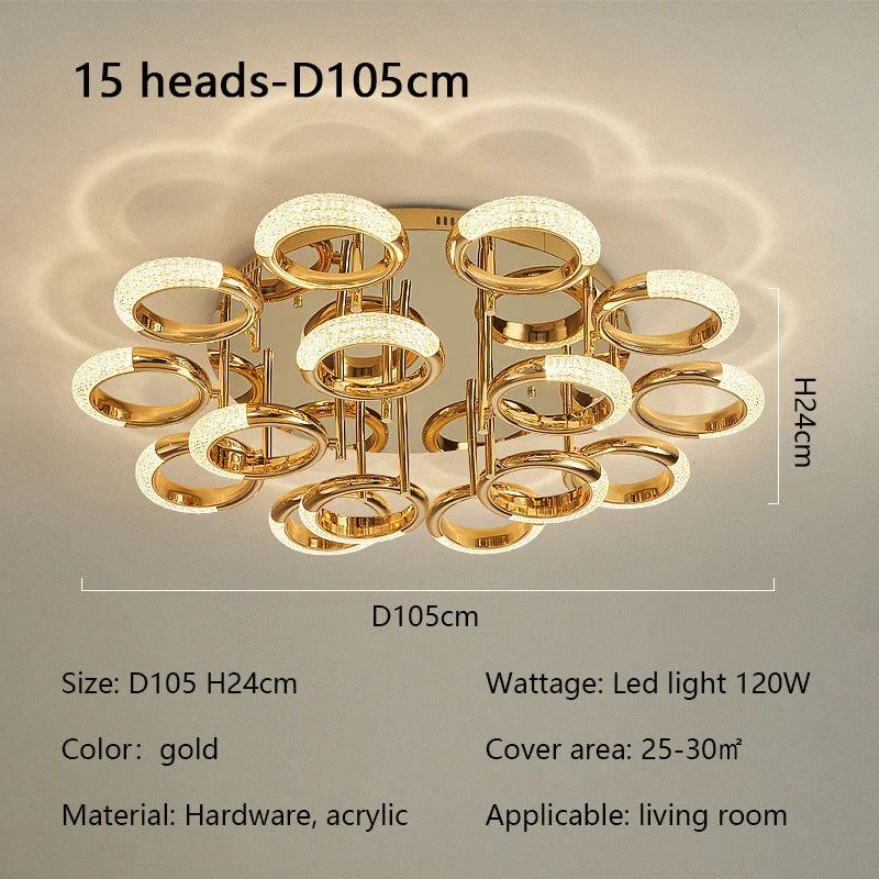 DecorBites™ Circle Ring LED Ceiling Light - Modern Minimalist Luxury Acrylic Bedroom Lighting Fixtures