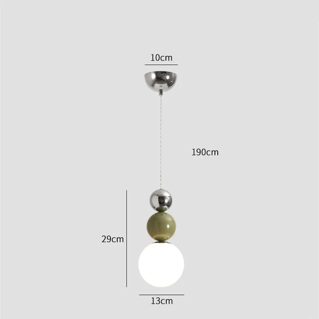 Lámpara colgante nórdica minimalista moderna estilo crema DecorBites™ para dormitorio principal