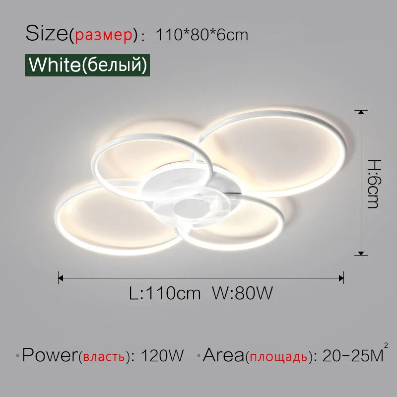 DecorBites™ Living Room Ceiling Lamp Modern Minimalist Bedroom Lighting