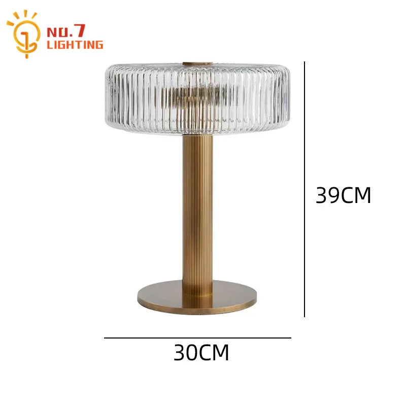 DecorBites™ Glass Table Lamp LED G4 Luxury Minimalist Modern Light Fixtures for Home Decor