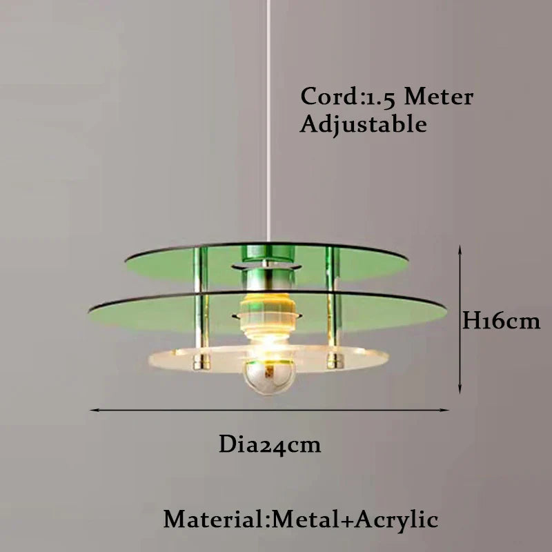 Lámpara de araña colgante acrílica DecorBites™ Bauhaus PH UFO con luces LED