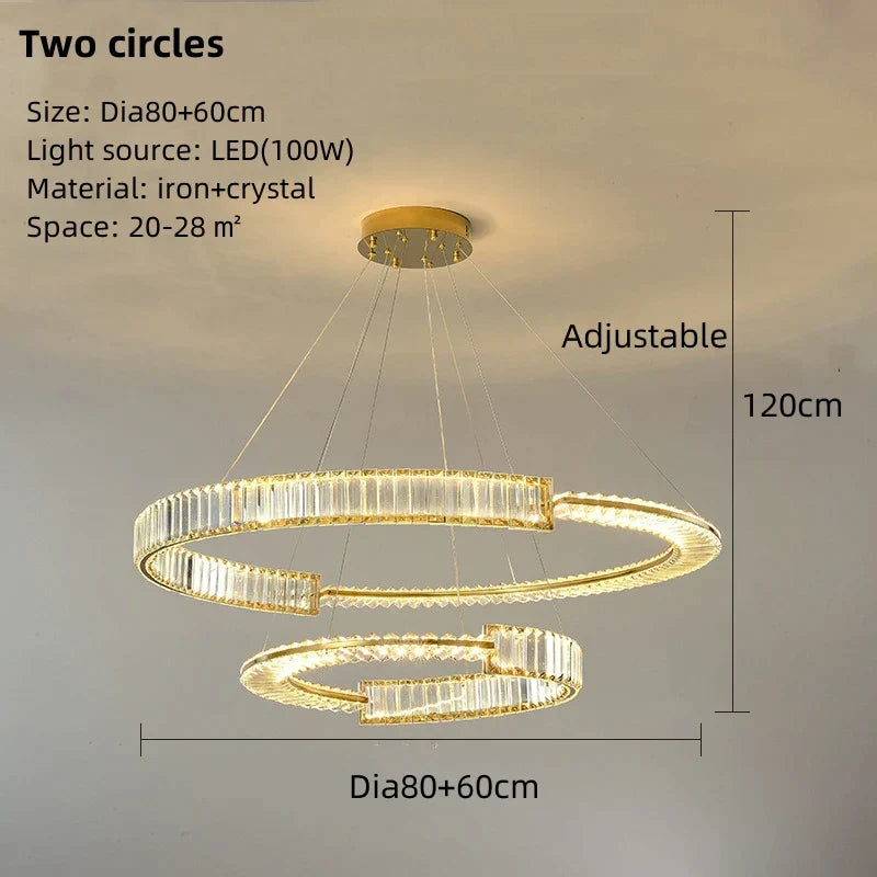 Lámpara colgante LED de cristal DecorBites™ para decoración del hogar y hostelería